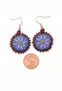 Denim Daisy Earrings